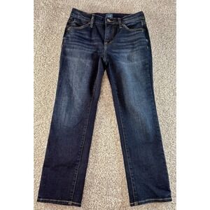 Jag Ruby Straight Crop Denim Blue Jeans Dark Wash Size 4 Inseam 26 4x26